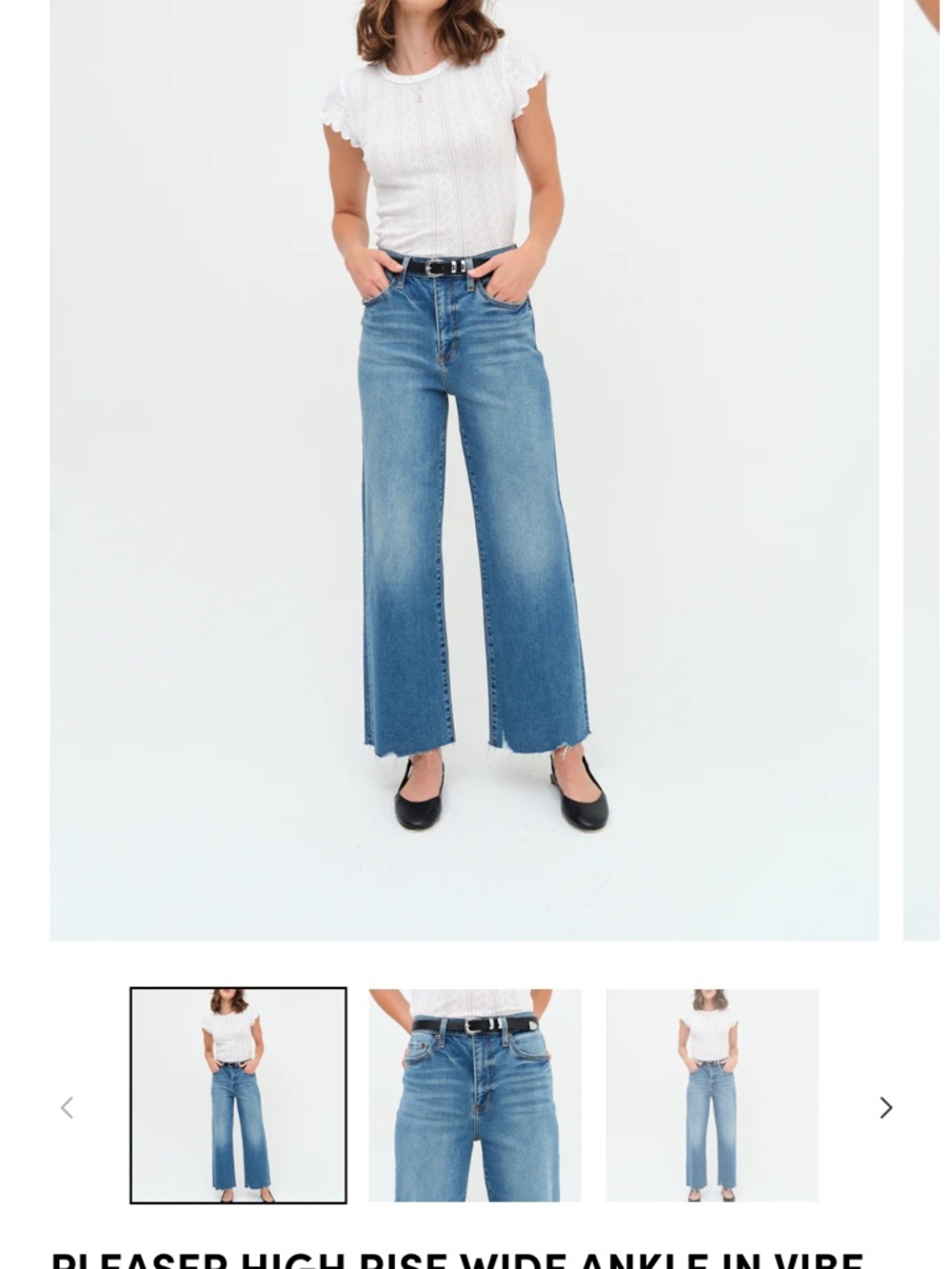 Pleaser High-Rise Wide Leg Jeans in Light Blue Wash